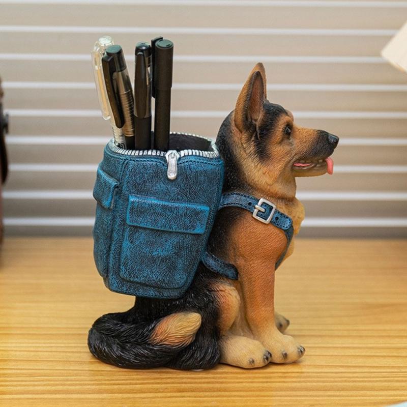 Мультяшный держатель для ручек с изображением собаки-бордер-колли, практичный контейнер для канцелярских принадлежностей, многофункциональный органайзер для карандашей, стойка для детей