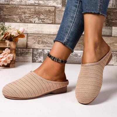Модные плетеные сетчатые балетки Женские тапочки 2025 Осень Новые модные мюли Удобные повседневные сандалии-слингбэки для ходьбы Zapatillas De Mujer
