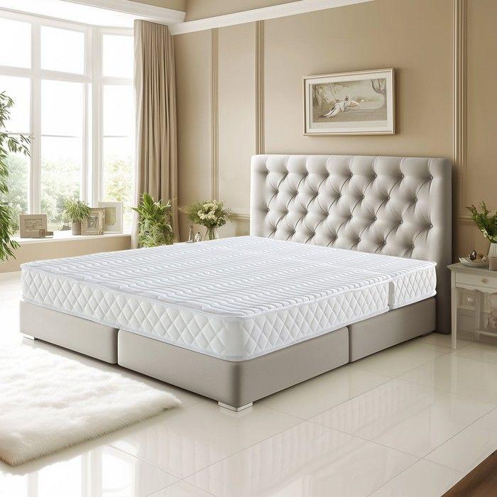 BZ Mattress 140x200 Foam Poly Latex Non-Deformable Stretch Fabric Very Resistant - Height 10 Cm - Very Firm Support Protects