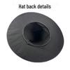 Halloween Pleated Black Witch Hat - Costume Headwear and Hair Accessory.