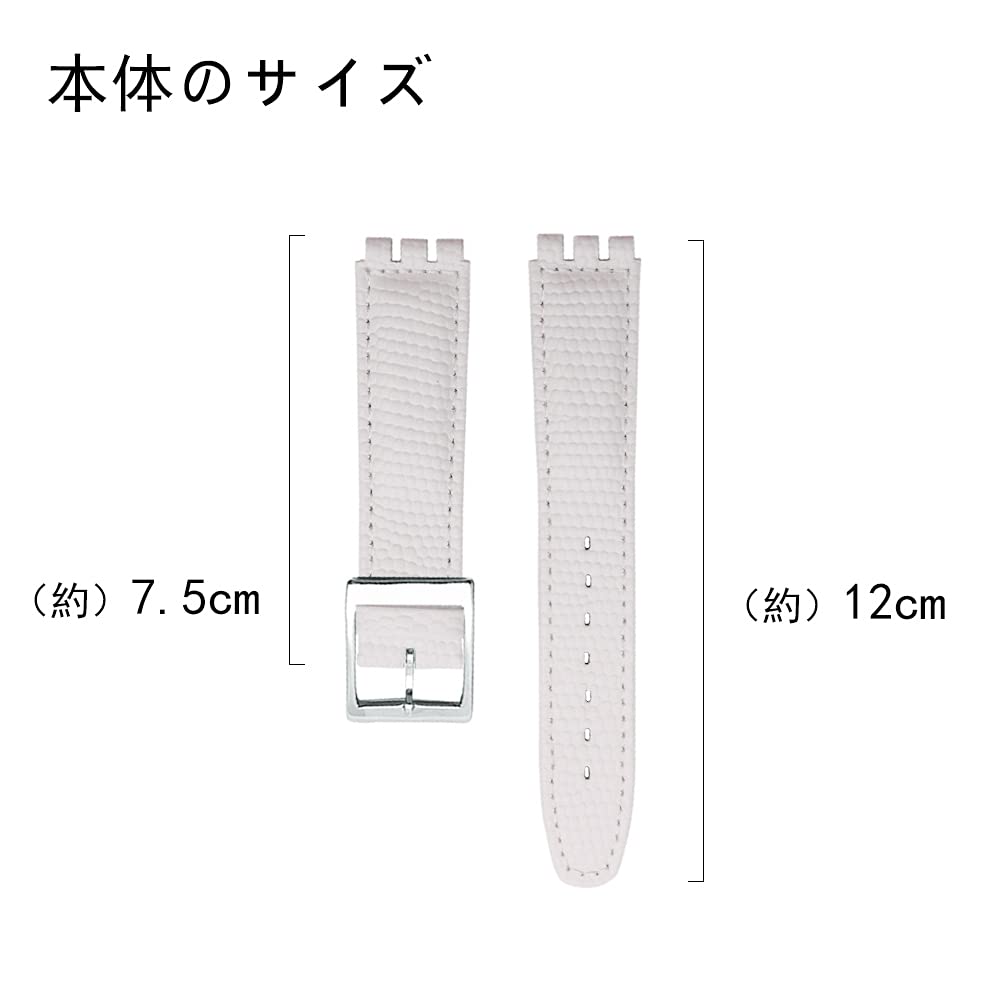ZHUOLEI Swatch Watch Includes 3 Spring Spring Bar and Box Strap, 17mm/19mm, White, Bars, Remover,