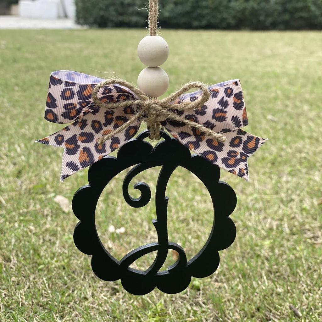 Wooden Car Charms for Rear View Mirror, Leopard Car Mirror Hanging Accessories, Personalized Car Accessories Cheetah Print, Interior Aesthetic