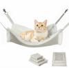 CaanDyy Cat Hammock Plain Bed Gauge Fluffy Summer Winter Dual Use Nap Pet Cat Bed Cat Hammock White S Size