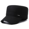 Old Man Hat Men's Winter Middle-aged Dad Wool Flat Top Hat Thick Warm Ear Protection Cap