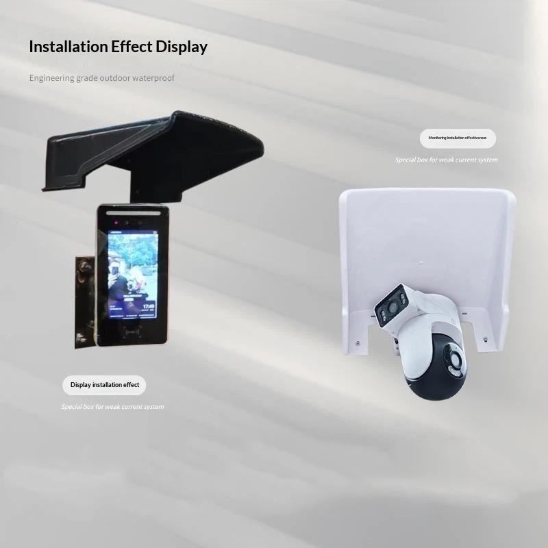Waterproof Turret Dome Camera Shield Cover 1 Set Rainproof Protective Box for Outdoor Wall Mount Installation