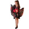 Цветочный Мини Шифоновый Роскошный Оби Лента Ойран Кимоно Платье Косплей Событие Хэллоуин Черный S [LoveRich] [Линия Люкс] [1218]