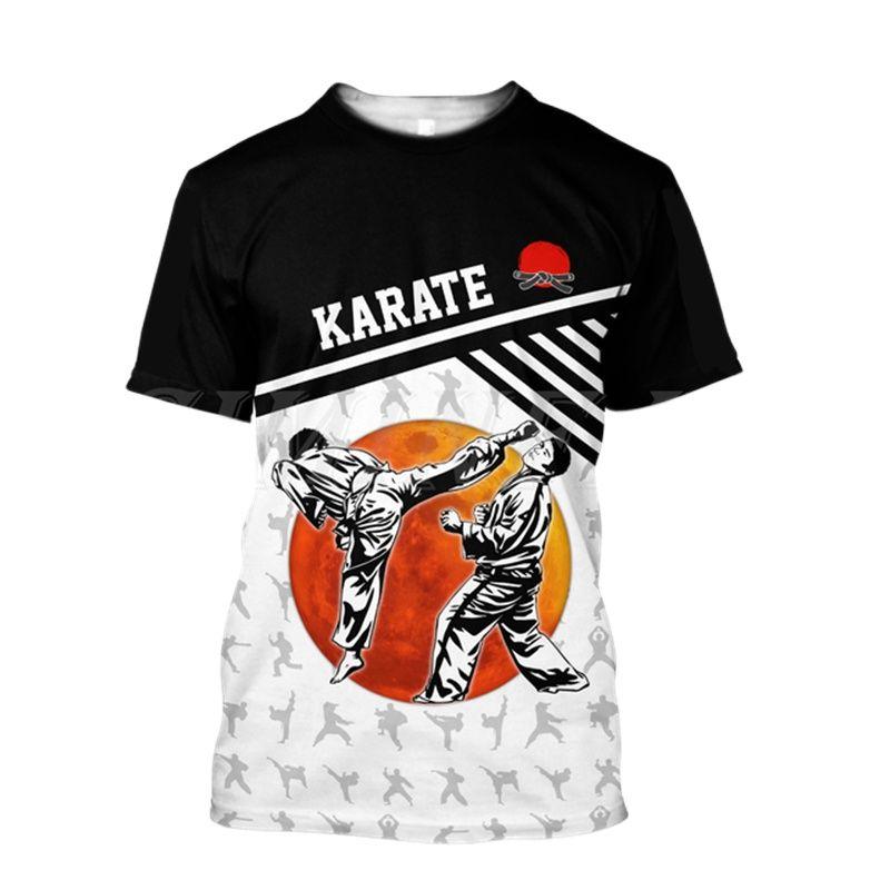 Japan Training T-shirt Men's 3d Karate Printed Tee Tops Oversized Short-sleeved High-quality Sportswear Men Quick-drying T Shirt