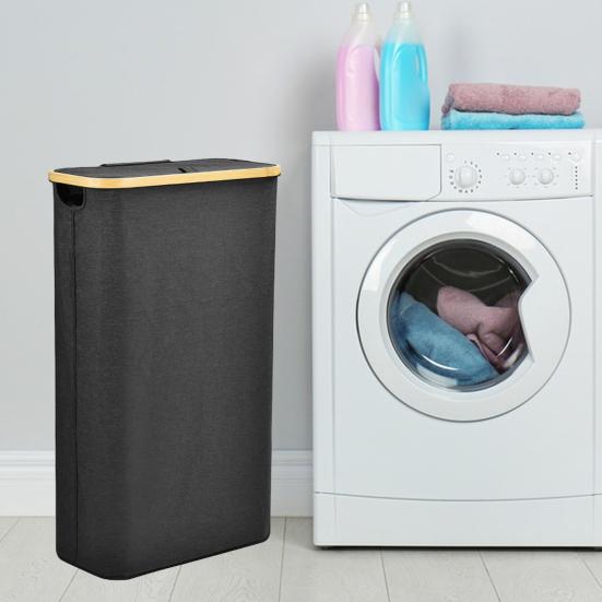 Laundry Basket with Dustproof Lid Foldable Design Large Capacity Waterproof Dirty Clothes