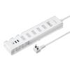 USB Charging Power Strip with Stand (2-Pin, 5 Outlets, 1.5m, White) TAP-B47UC-15W