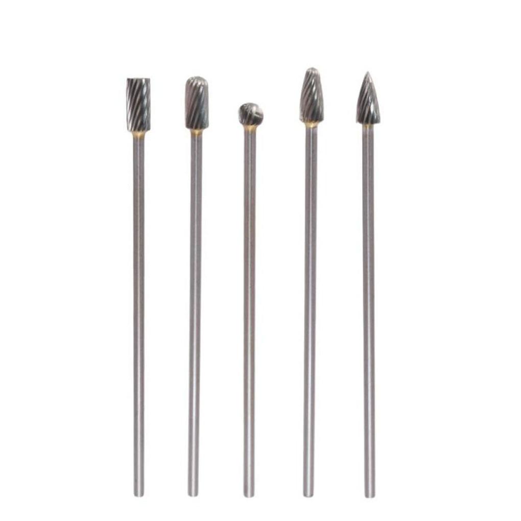 5pcs Rotary Rasp File Carving Grinder Abrasive Tools 3x6x100mm Long Single Cut For Solid Carbide Rotary Burrs Set Rotary Tools