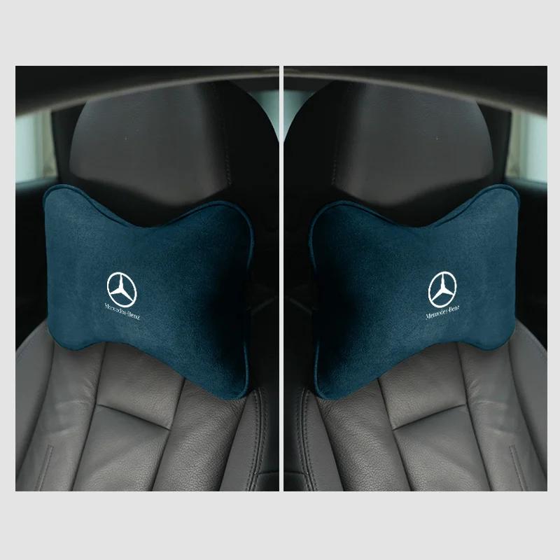 CSQ5 Car Safety Headrest Neck Pillow Accessories For Mercedes Benz W205 W204 W203 W212 GLC CLA GLA AMG C180 C200 C300 C63 Coupe C43