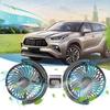 Multiple Speed Double Head Car Fan 360° Rotating Electric Fan Portable Car Seat Fan  Summer