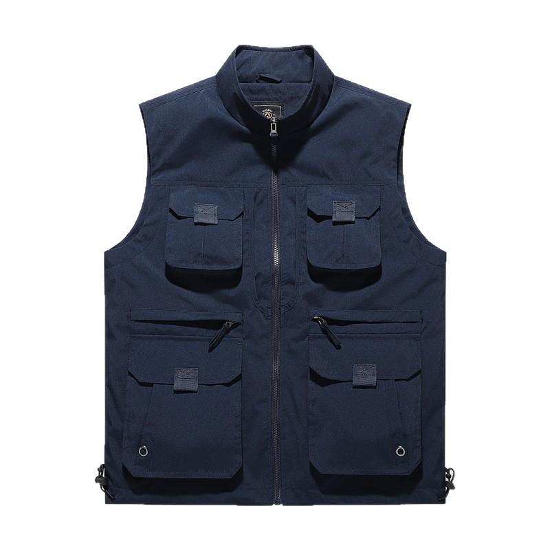 Spring And Autumn Men'S Vest Mesh MultiPocket Tooling Photography Fishing Reporter Outdoor Vest