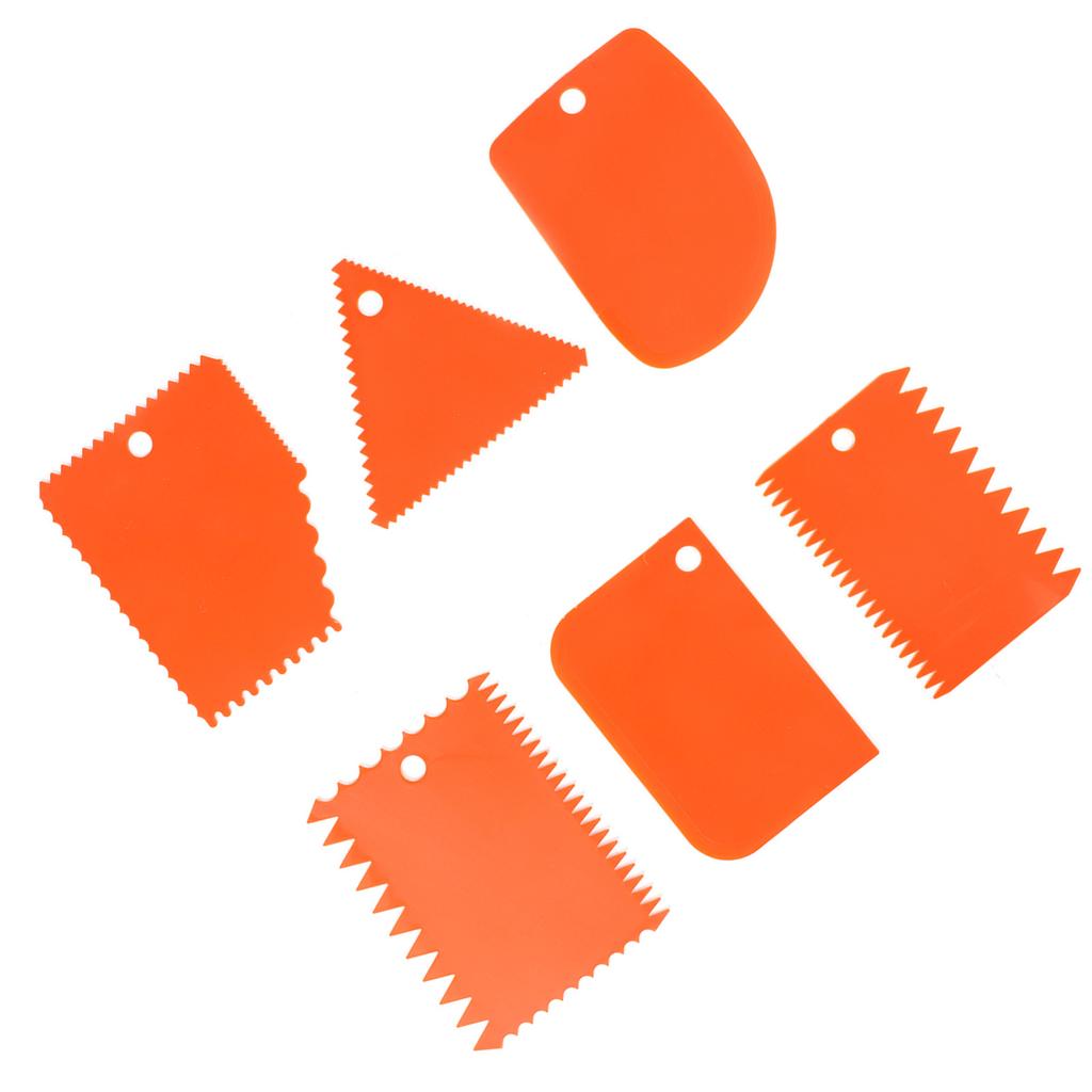 6 шт. Оранжевый пластиковый скребок для глины, резная мягкая глиняная скульптура, инструмент для самостоятельного изготовления