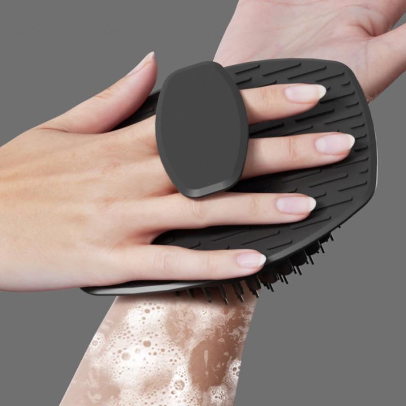 4PCS Long Handle Silicone Bath Brush Set For Body Face Gentle Exfoliating Massage Deep Cleaning With Non Slip Grip
