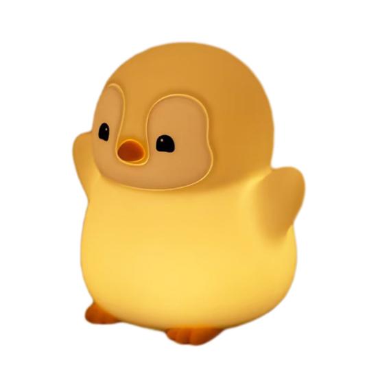 Детский ночник-пингвин, светодиодная сенсорная лампа с регулируемой яркостью, перезаряжаемая через USB, милая прикроватная лампа для детей и взрослых, забавный оригинальный подарок для домашнего декора