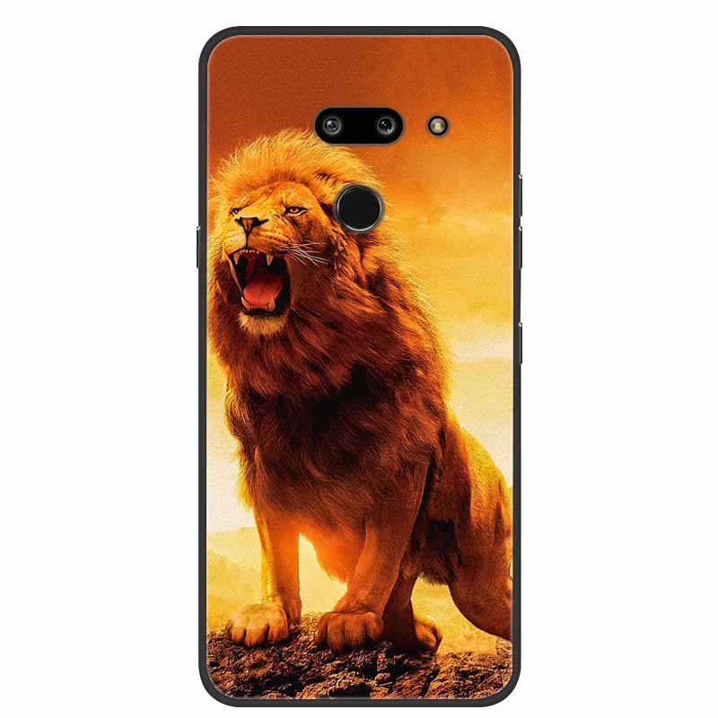 Для LG G8 G8S ThinQ Черные Чехлы Мягкий Силикон ТПУ Чехлы для Телефона Для G 8 S 8S ThinQ Роскошная Задняя Крышка Funda Мультяшный Чехол Para Capa
