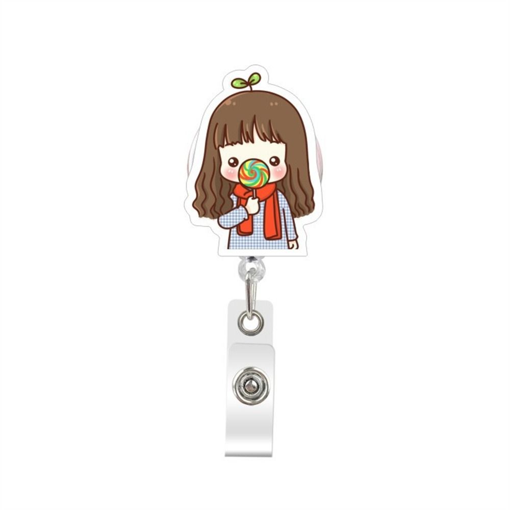 Зажимы для бейджей Держатель для значка медсестры Держатель для удостоверения личности молодой девушки Выдвижной шнурок для бейджа Бейдж