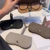 PU Leather Sunglasses Pouch with Keyring SunGlasses Holder Hanging Sunglasses  Eyewear Accessories