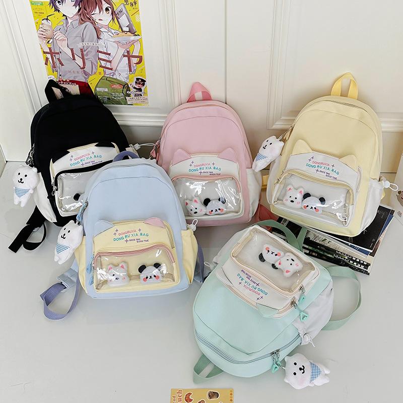 Новый рюкзак, высокая ценность для учеников начальной и средней школы, милый школьный рюкзак для учеников средней школы, большой вместимости, повседневный, простой