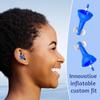 Innovative Inflatable Earplugs, Ultra-Comfy Reusable Noise-Reducing Earplugs, Self-Adaptive Liquid Silicone Waterproof Ear Plugs for Sleep Swimming