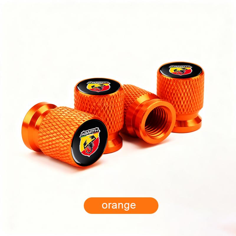 Car Wheel Tire Valve Caps Air Stem Covers Accessories For Abarth FIAT Punto 500 Tipo Stilo Palio Bravo Doblo Panda Ducato