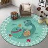 Cartoon Circle Carpet Living Room Soft Round Rugs Nursery Play Mat for Children Plush Bedroom Rugs for Kids Home Decor