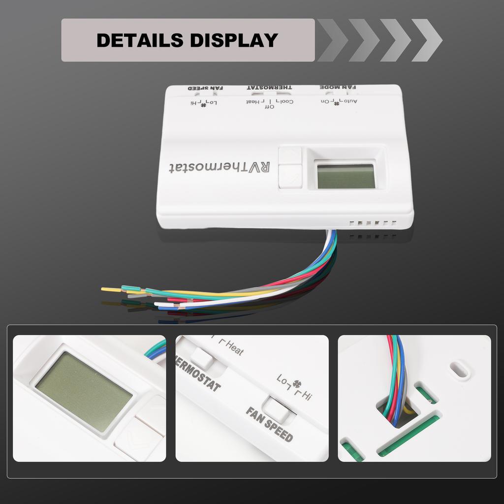 Цифровой термостат Термостат для автодома Нагрев/Охлаждение Т-стат Настенный Подходит для Coleman 83303862 Mach 8330-336 337 338 339 368 386 83303362