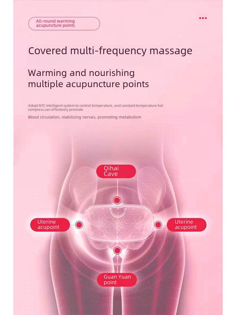 Перезаряжаемый цифровой пояс для согревания матки для девочек: Тепло, массаж и защита талии для облегчения дисменореи