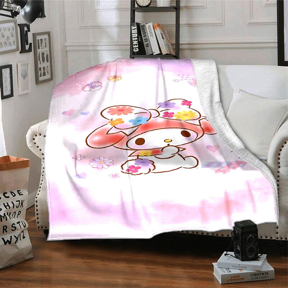 1 шт. Плед My Melody с цветами Легкий фланелевый плед для дивана, кровати, путешествий, кемпинга, гостиной, офиса, кресла