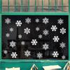 38flower/set White Christmas Gifts Mural Snow Flakes Wall Art Window Stickers Floral Decals