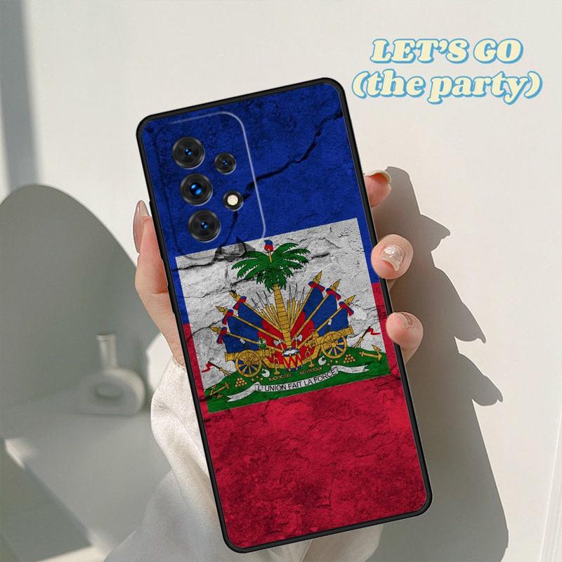 Haiti Haitian Flag phone case For Samsung Galaxy A42 A31 A40 A51 A71 A32 A80 A91 A52 A72 A73 A20e A21S A50 A70 A11 A12 Cover