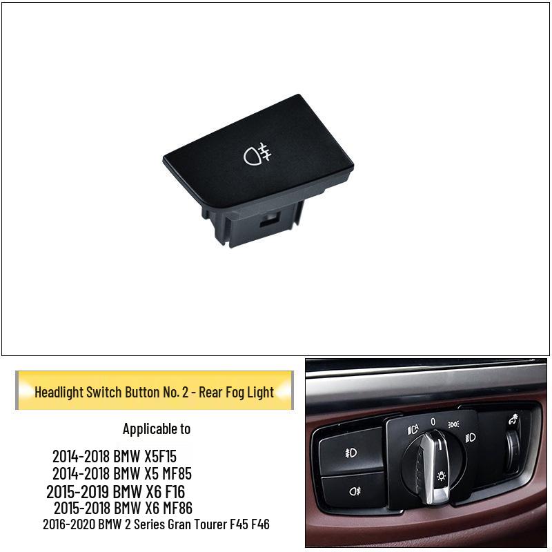 BMW X5/X6 Headlight Switch Button Cover Plate F15/F16 X5M Light Control Knob