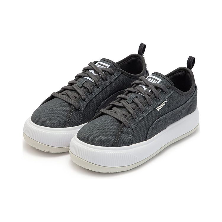Puma Замшевые кроссовки Mayu Canvas Ebony Women Grey White Nimbus-Cloud 383165-03