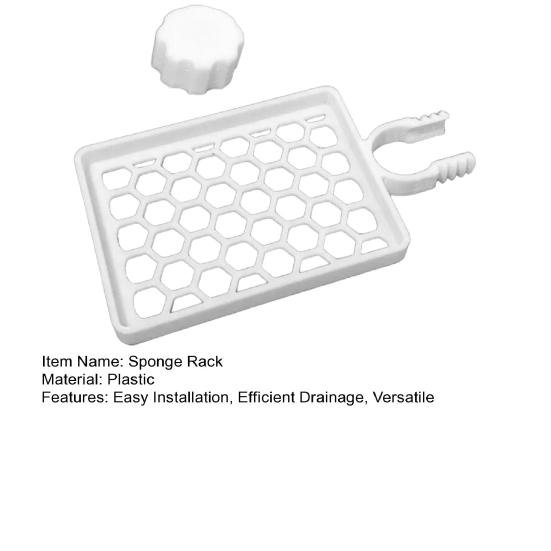 Держатель для губки для крана, регулируемая полка для слива с отверстиями, полка для хранения кухонной раковины, пластиковый органайзер для губки, подходит для большинства стандартных кранов