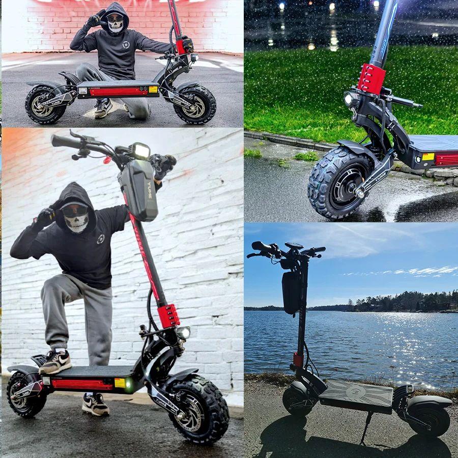 YUME Raptor Electric Scooter 60V30AH 6000W Dual Motor 11Inch Off-road Tires Max Speed 80KM/H For Adult E-Scooter With Bluetooth