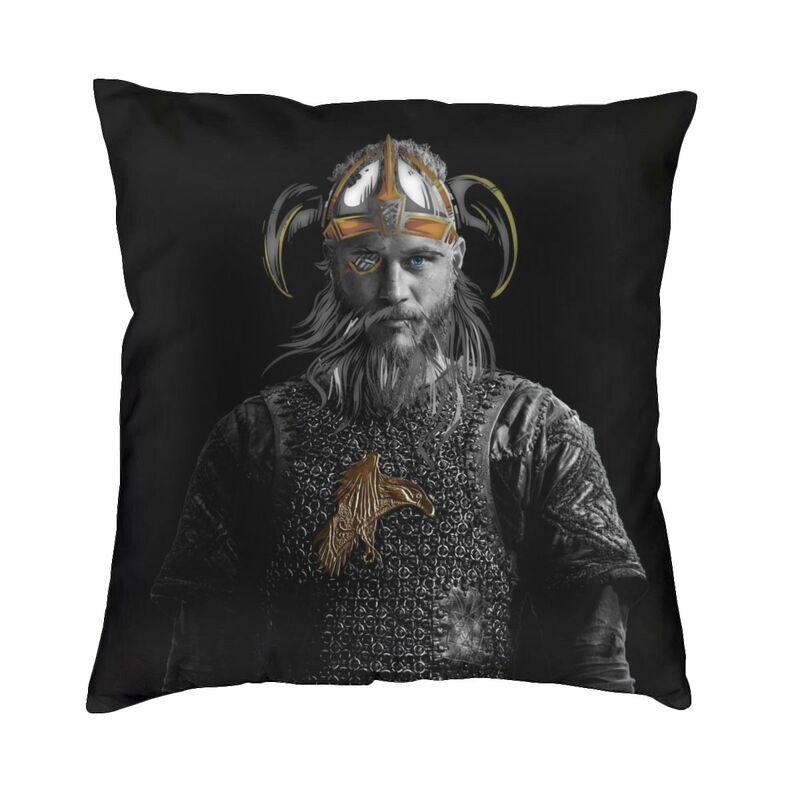 Vikings Lagertha Ragnar Lothbrok Sofa Cushion Cover Velvet Norse Valhalla Warrior Pillow Case Living Room Decoration Pillowcase