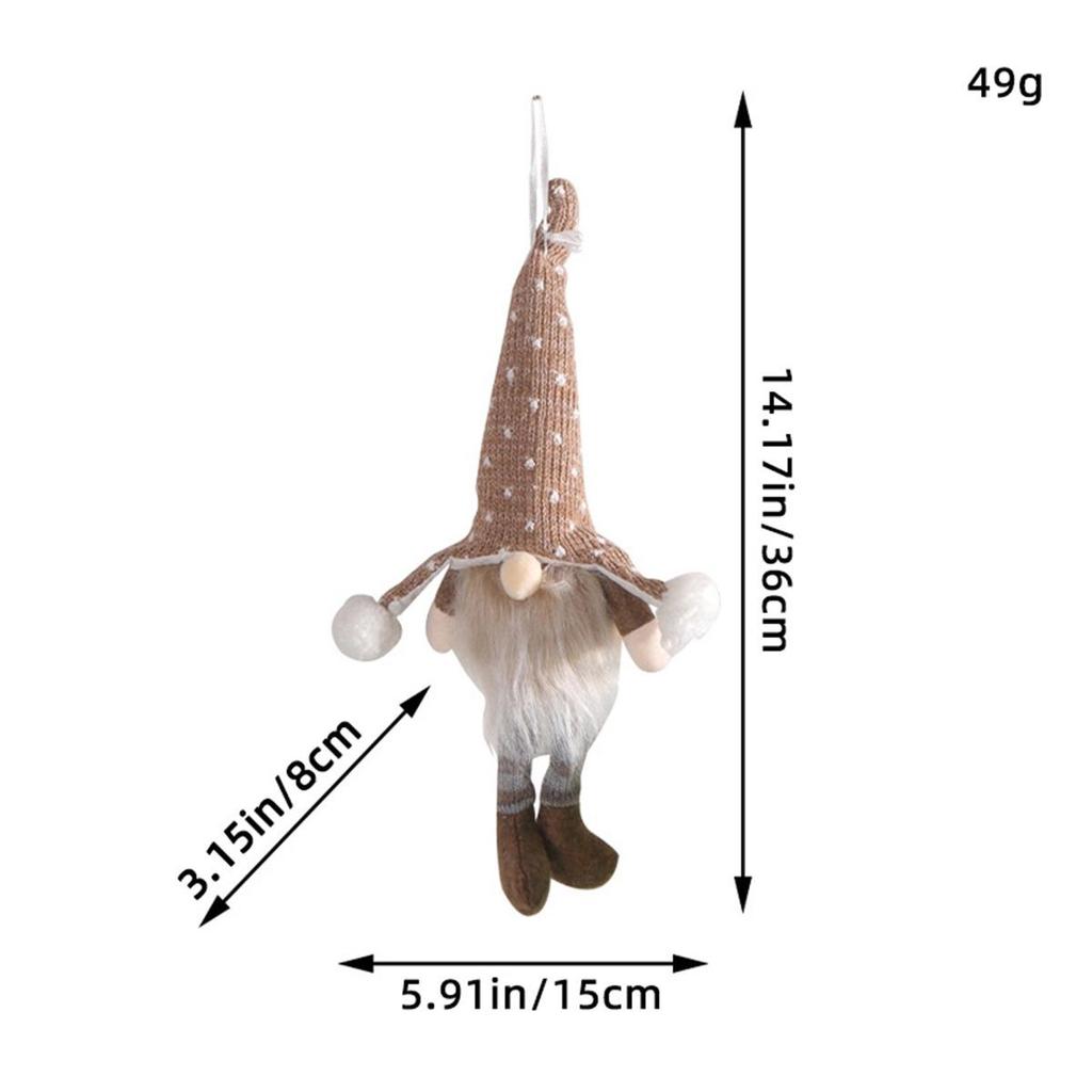Кукла Рудольф и украшения в виде гномов без лиц с огоньками и пайетками для Рождества