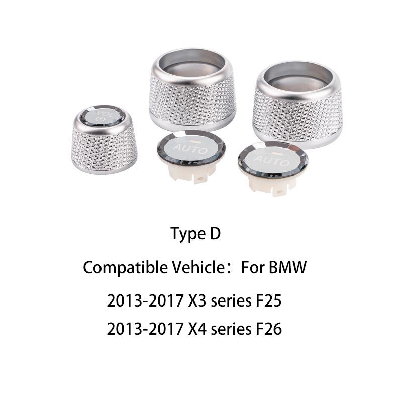Crystal Car Volume & AC Control Knob Cover For BMW F30 F10 F25 F15 F02 G30 G01 G02 Interior Trim Mouldings Accessories