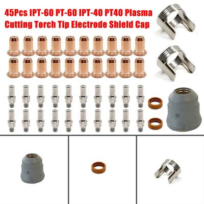 45 шт. для плазменной резки IPT-60 PT-60 IPT-40 PT40 наконечник электрода защитный колпачок
