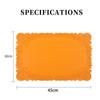 1/4/6PCS Square Placemats Shaped Faux Leather Table Mats Pad Kitchen Accessories Outdoor Indoor Christmas Place Mats Pad Orange