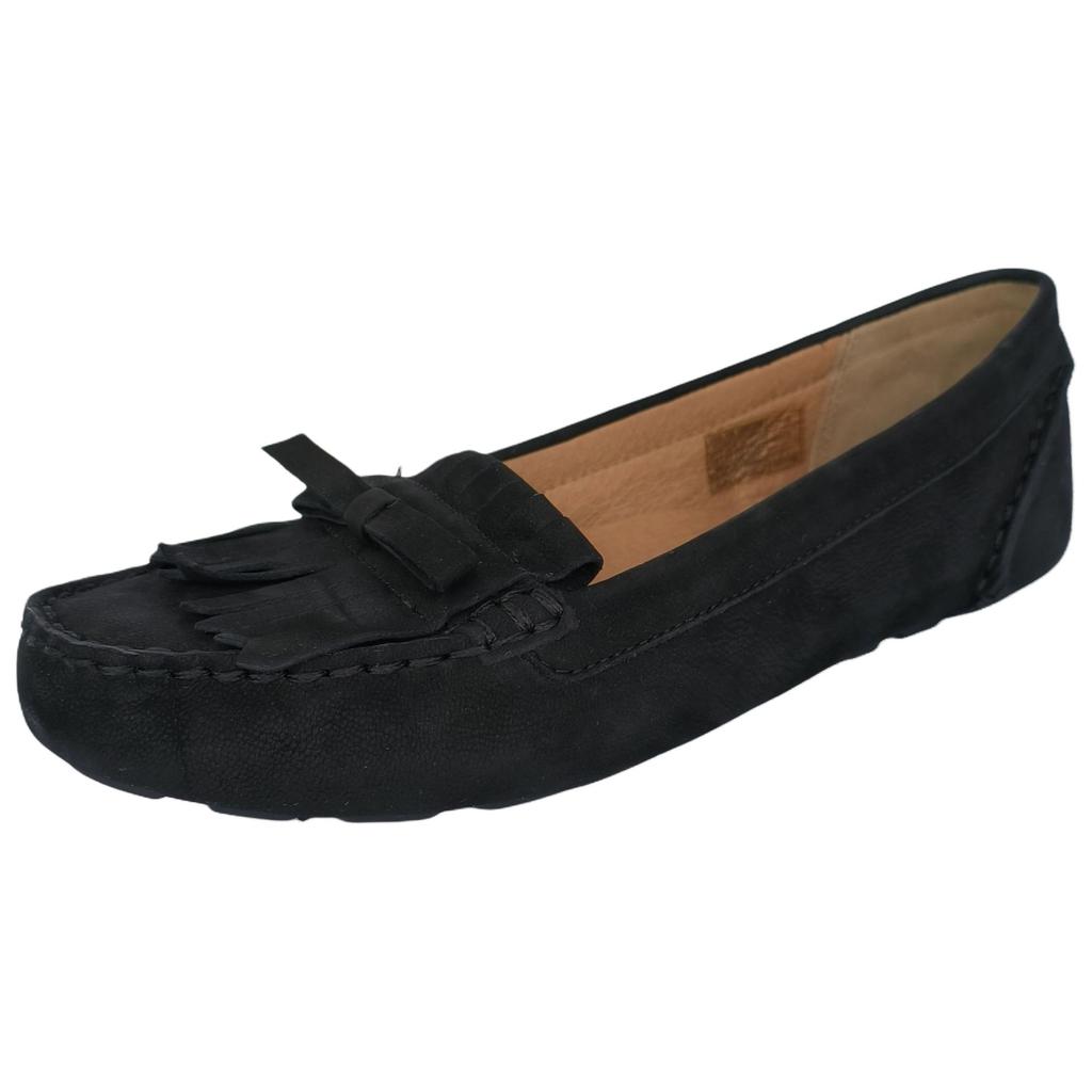 UGG Whitley Driver Овчина Ретро Удобные Лоферы Женские Лоферы Черный 1095532-BLK
