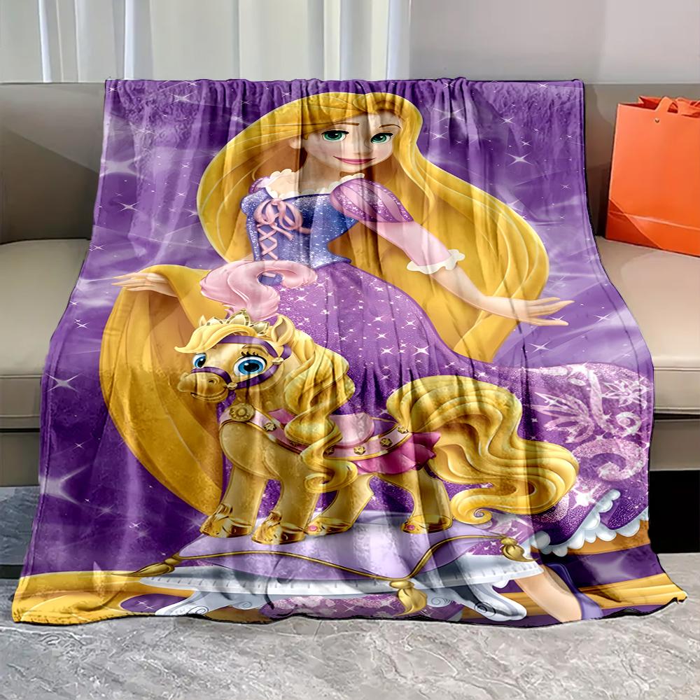 6 Sizes Beautiful Princess R-Rapunzel Print Blanket Bedroom Living Room Sofa Study Children's Room Decor Blanket Holiday Gifts