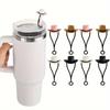 4-piece/set Silicone Cowboy Hat Straw Cover Cute and Fun Insulated Cup Straw Cover Easy To Clean, Durable and Reusable