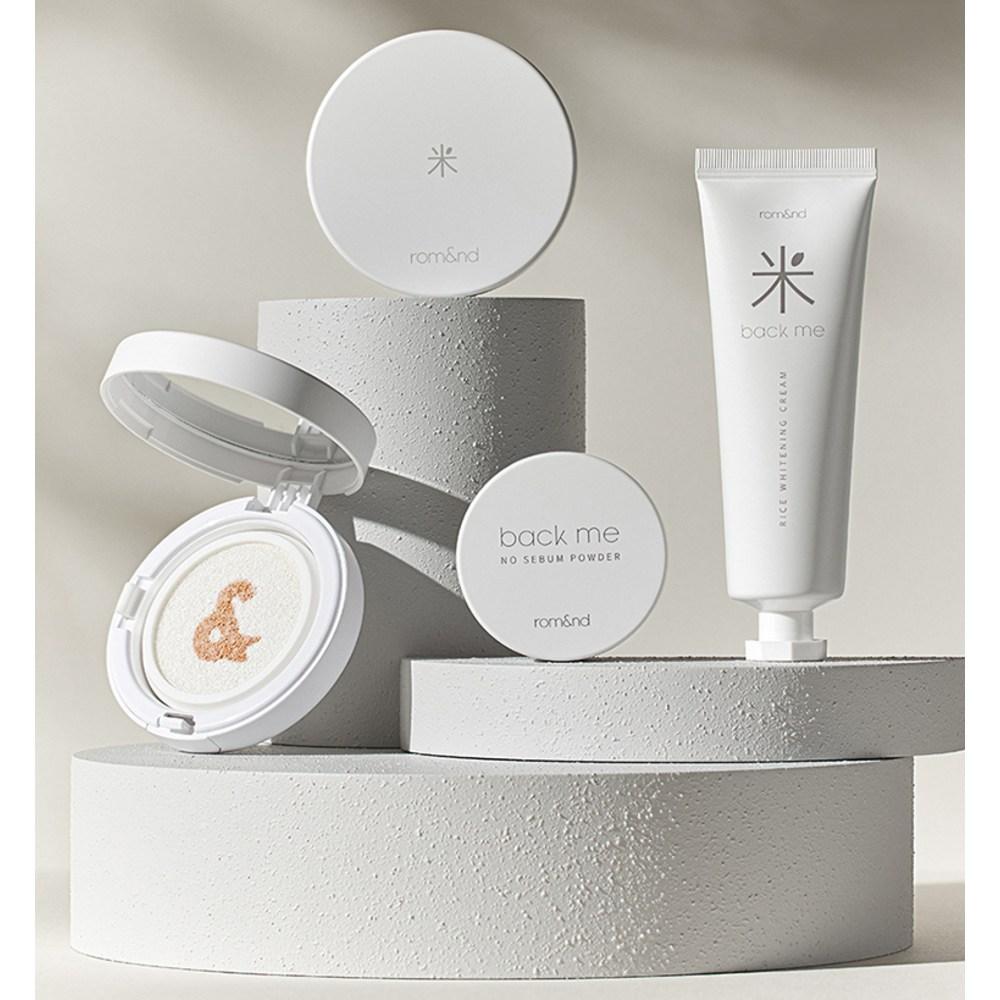 Rom&nd White Rice Tone-up Sun Cushion SPF50+ PA++++, Peach + White, 1 Piece