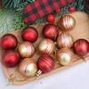 12PCS 6cm Christmas Ball Pendant Plastics Christmas Supplies New Xmas Tree Ornament  Merry Christmas