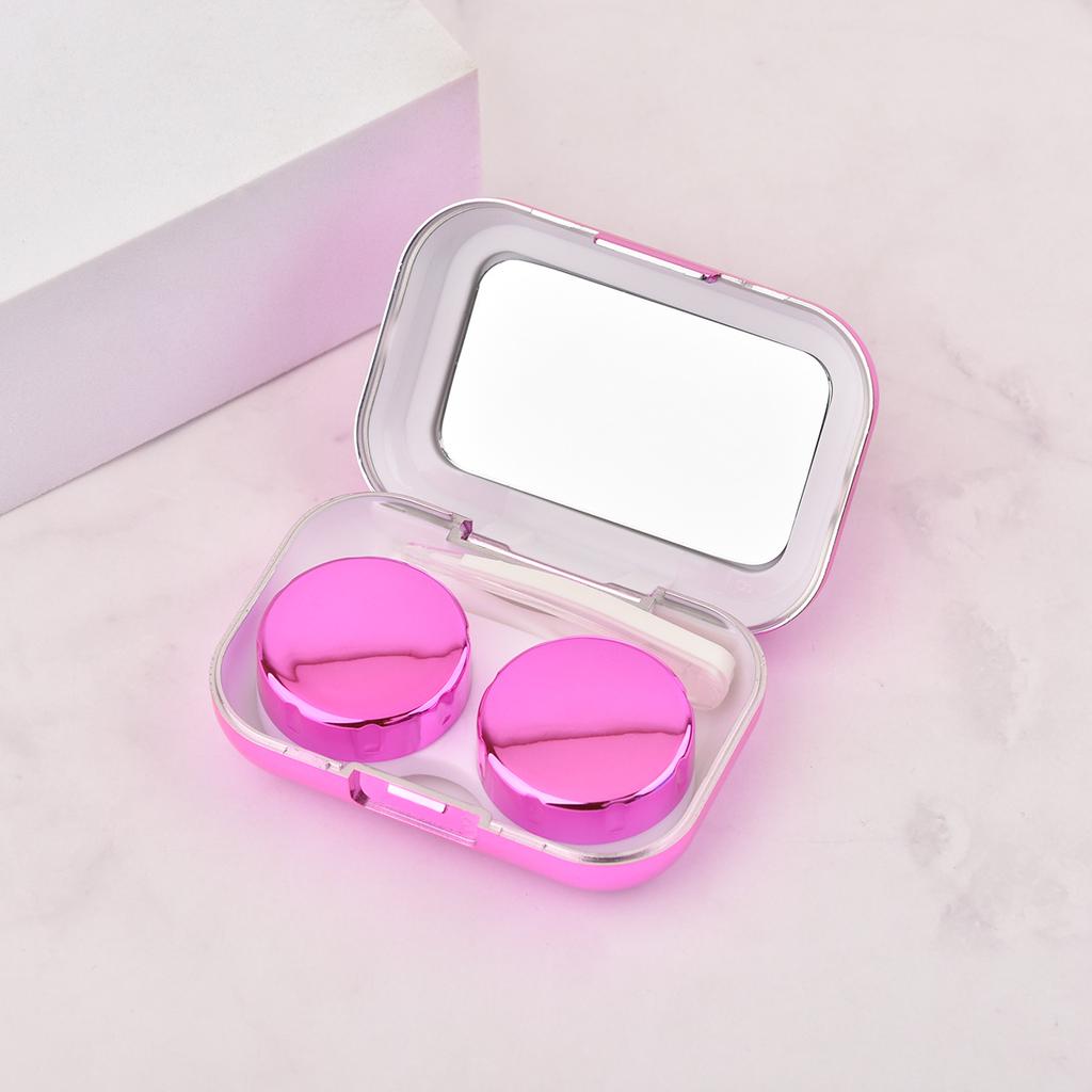 Electroplated Mirror Lens Case Small and Convenient Contact Lens Case Simple Contact Lens Contact Lens Companion Case