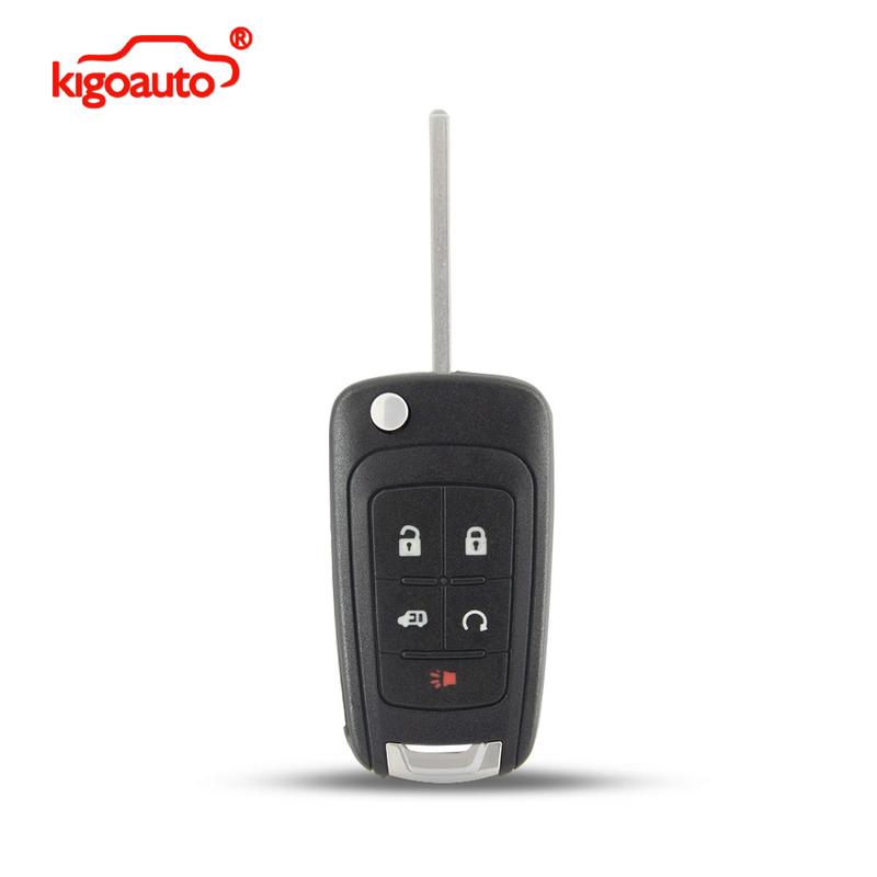 kigoauto Remote Key Case Shell 5 Button Flip Key Fob Replacement Case for Buick LaCrosse GL8 Chevrolet Volt 2010-2015