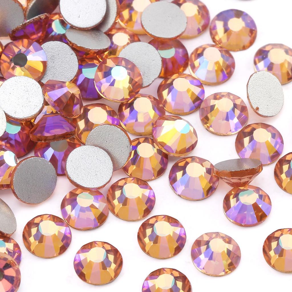 Pujiang Crystal Rhinestone Glass Flat Bottom Diamond Clothing Accessories Round Nail Drill Diy Stud Earrings Bag Sticker Drill