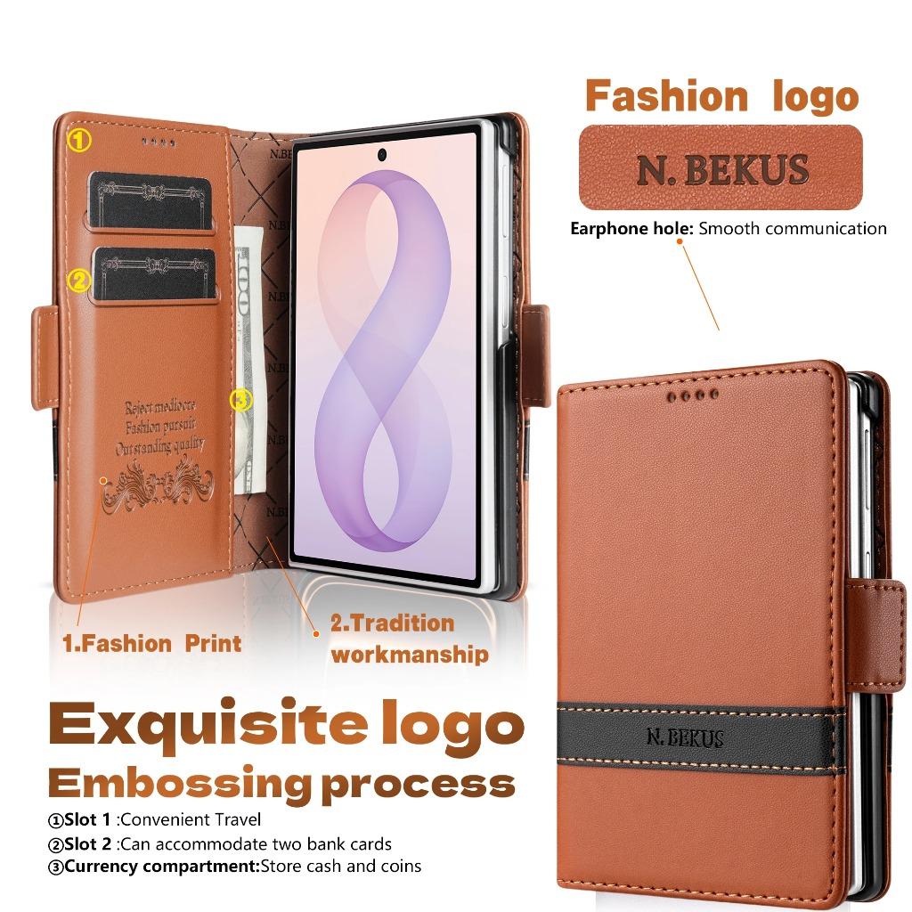 RFID Blocking Card Holder Wallet Phone Case for Samsung Galaxy Z Fold 8 7 6 5 4 3 Fold8 Ultra Fold7 Fold6 Fold5 Fold4 Fold3 5G